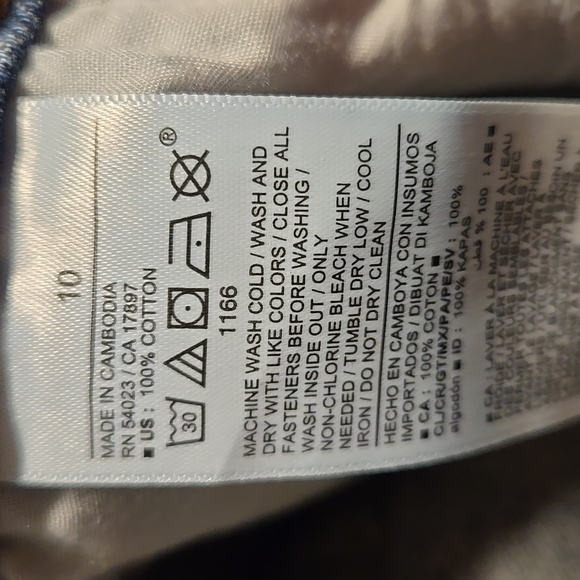 NWT Old Navy High-Waisted Slouchy Straight Jeans for Girls Blue Sz 10 - Picture 10 of 10